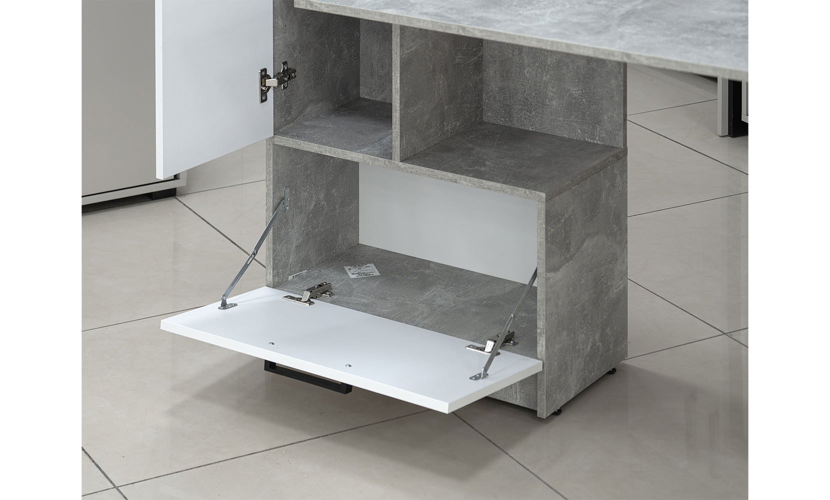 Письмовий та комп'ютерний стіл Стандарт лівий індастріал/німфея альба - фото 4 Письмовий та комп'ютерний стіл Стандарт лівий індастріал/німфея альба - фото 4