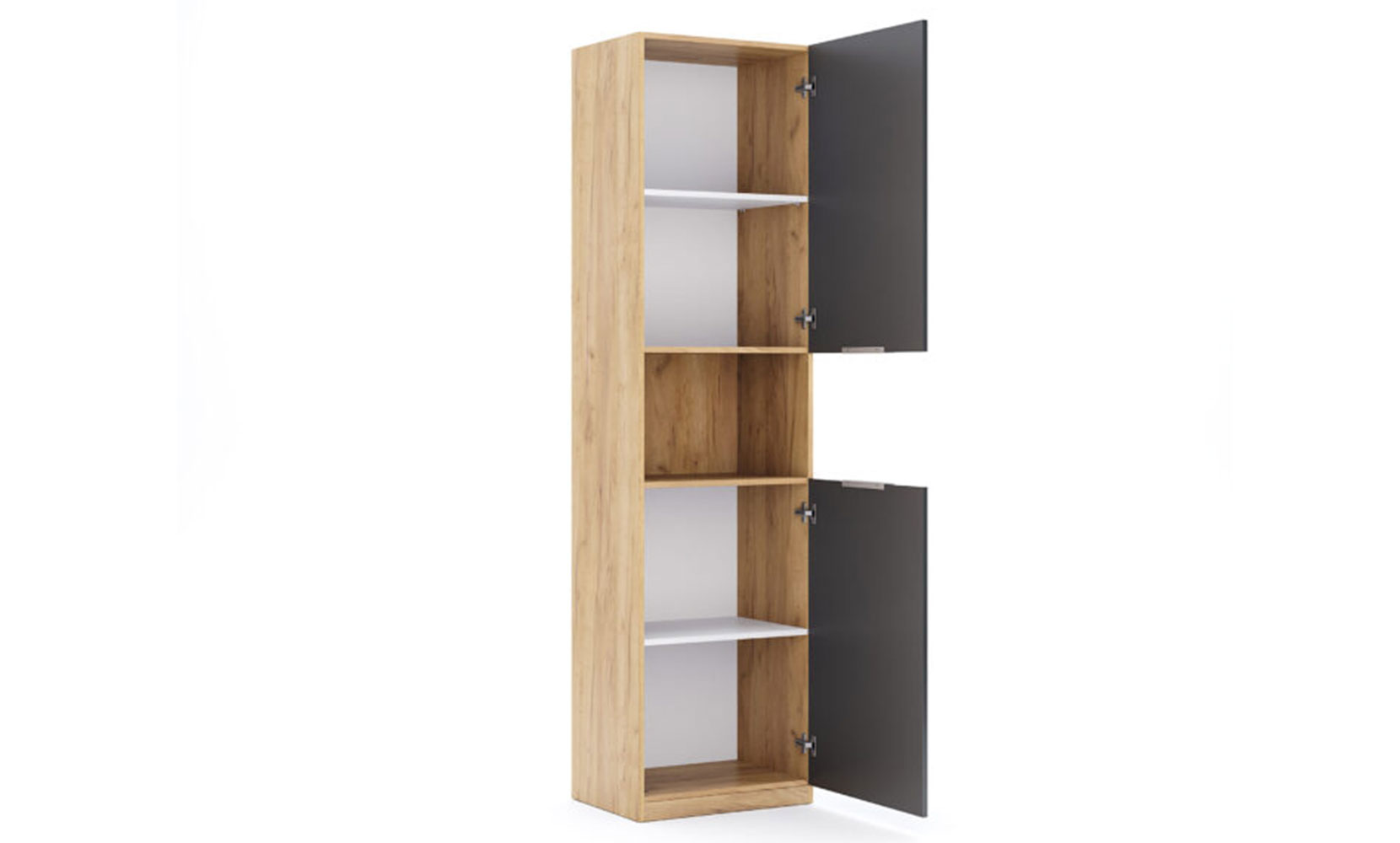 Шафа в дитячу Луна Джуніор LN-102 Пенал 2дв дуб крафт/мат лава - фото 2