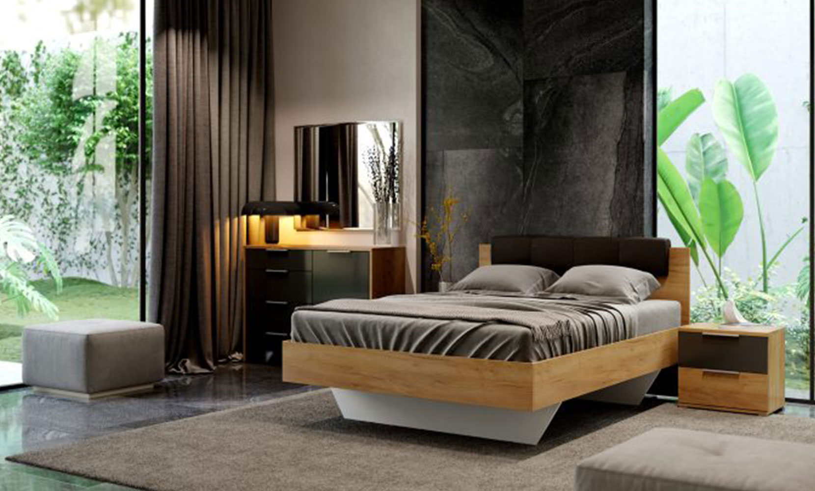 Приліжкова тумба Луна Джуніор LN-52 приліжкова тумба дуб крафт/мат лава - фото 4