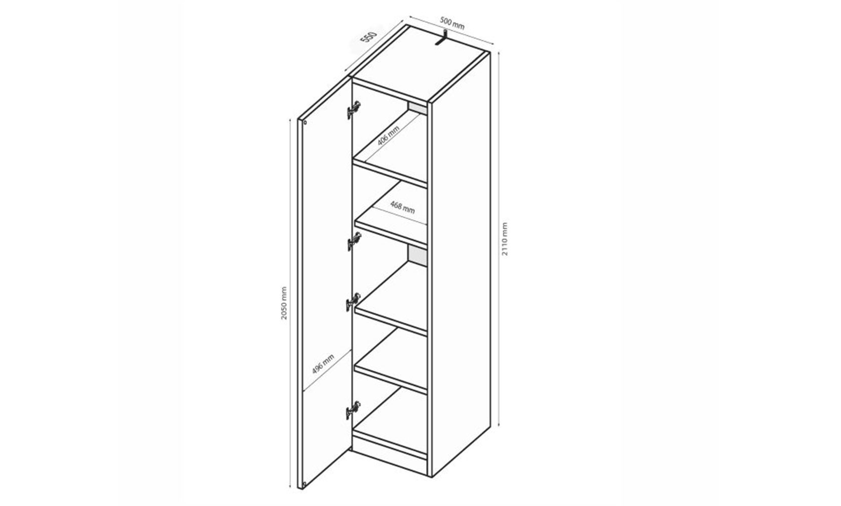 Шафа в дитячу Хеппі HP-21 шафа глянець білий - фото 3 Шафа в дитячу Хеппі HP-21 шафа глянець білий - фото 3