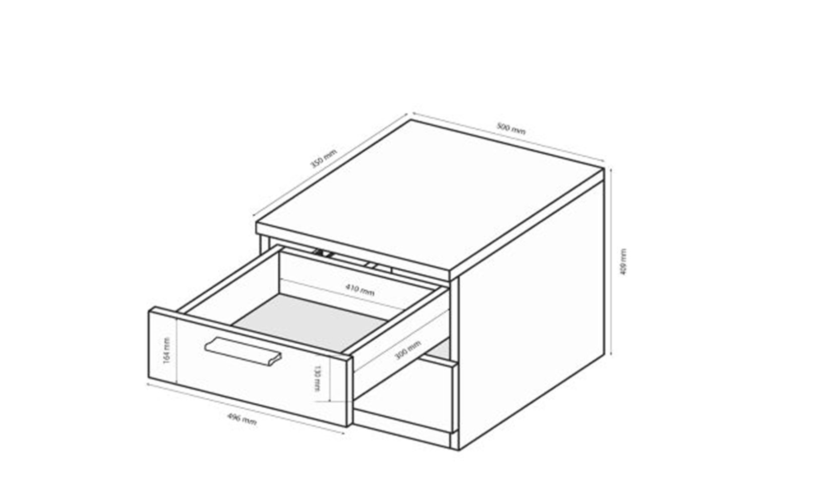 Приліжкова тумба Хеппі HP-52 тумба глянець білий - фото 2