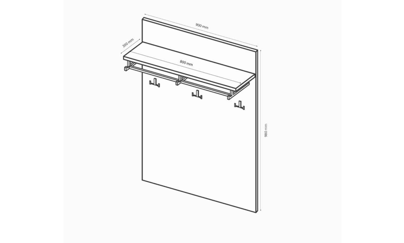 Вішак Аманда AN-90 вішалка Глянець білий - фото 2