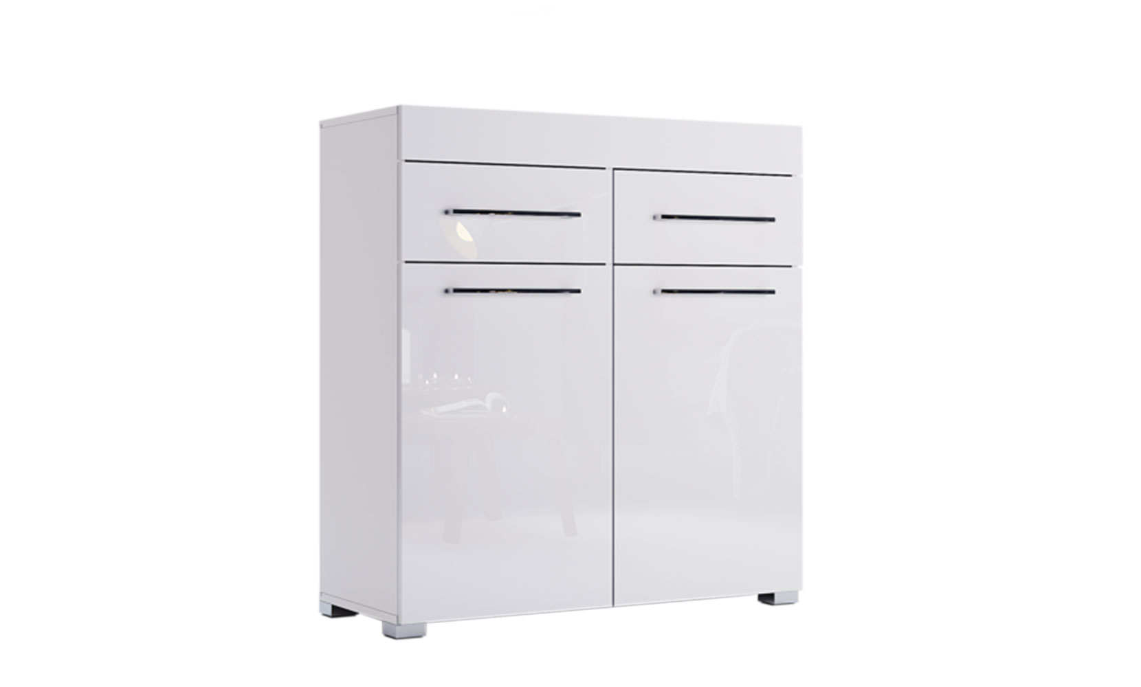 Комод Аманда AN-62  комод 2дв2шх глянець білий - фото 1