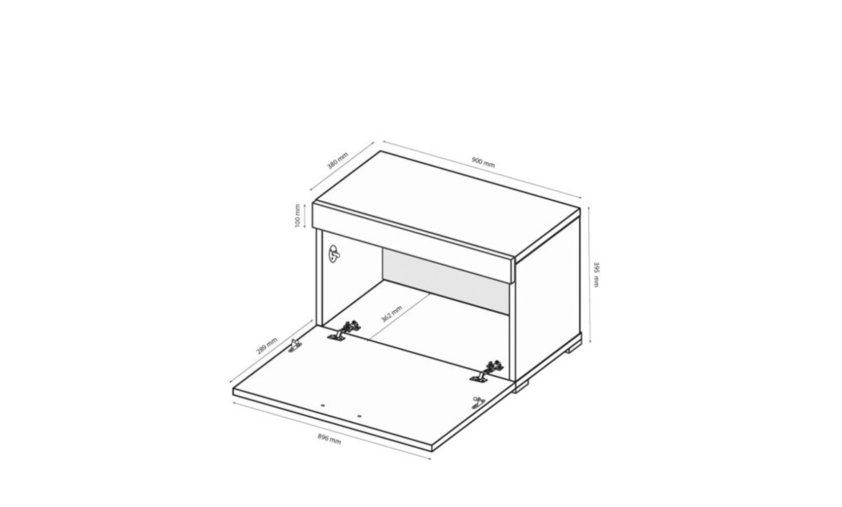 Тумба для взуття Аманда AN-51 тумба 1дв глянець білий - фото 3 Тумба для взуття Аманда AN-51 тумба 1дв глянець білий - фото 3