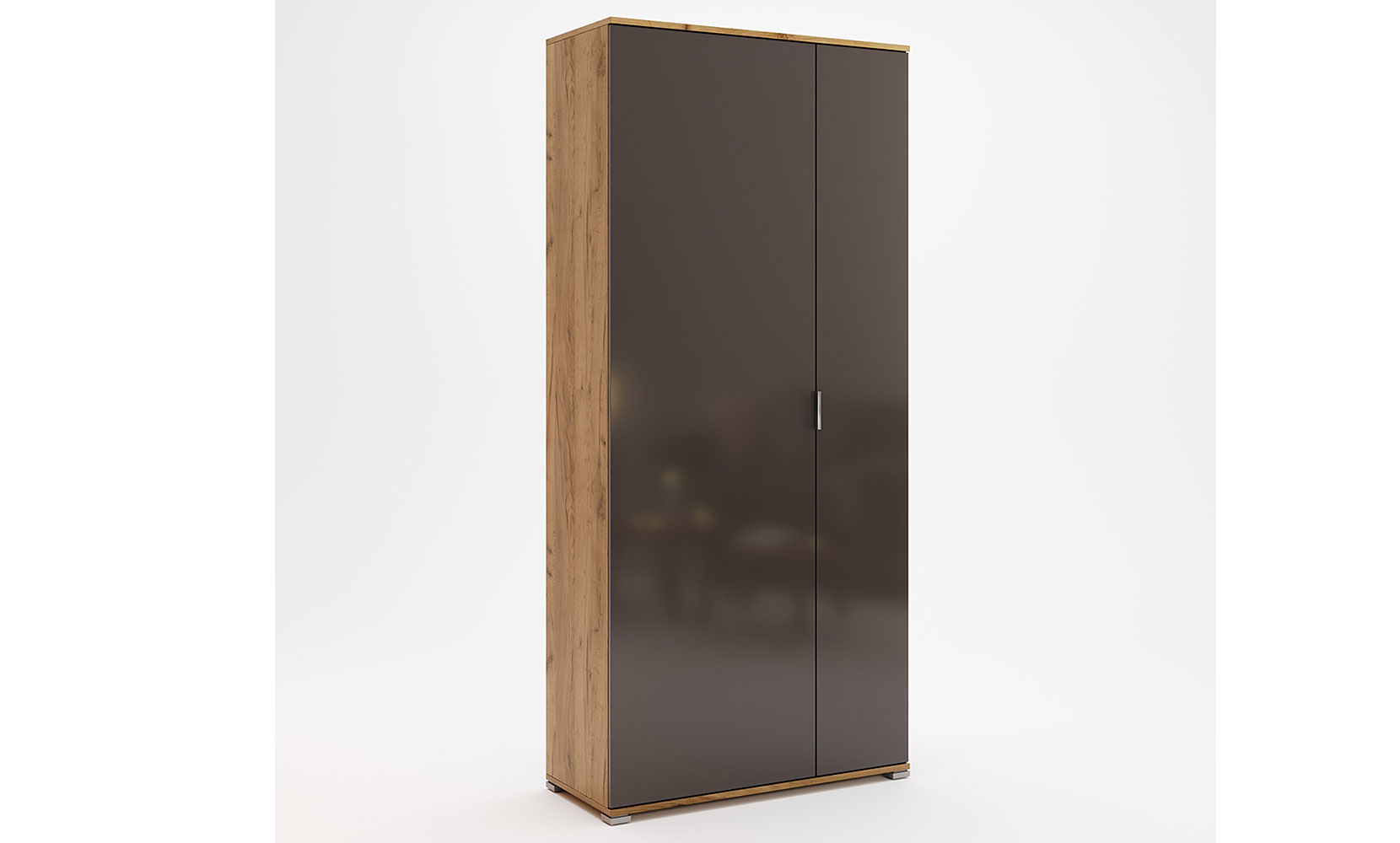 Шафа в прихожу Луна LN-121 шафа 1дв б/дзеркала лава/дуб крафт - фото 1