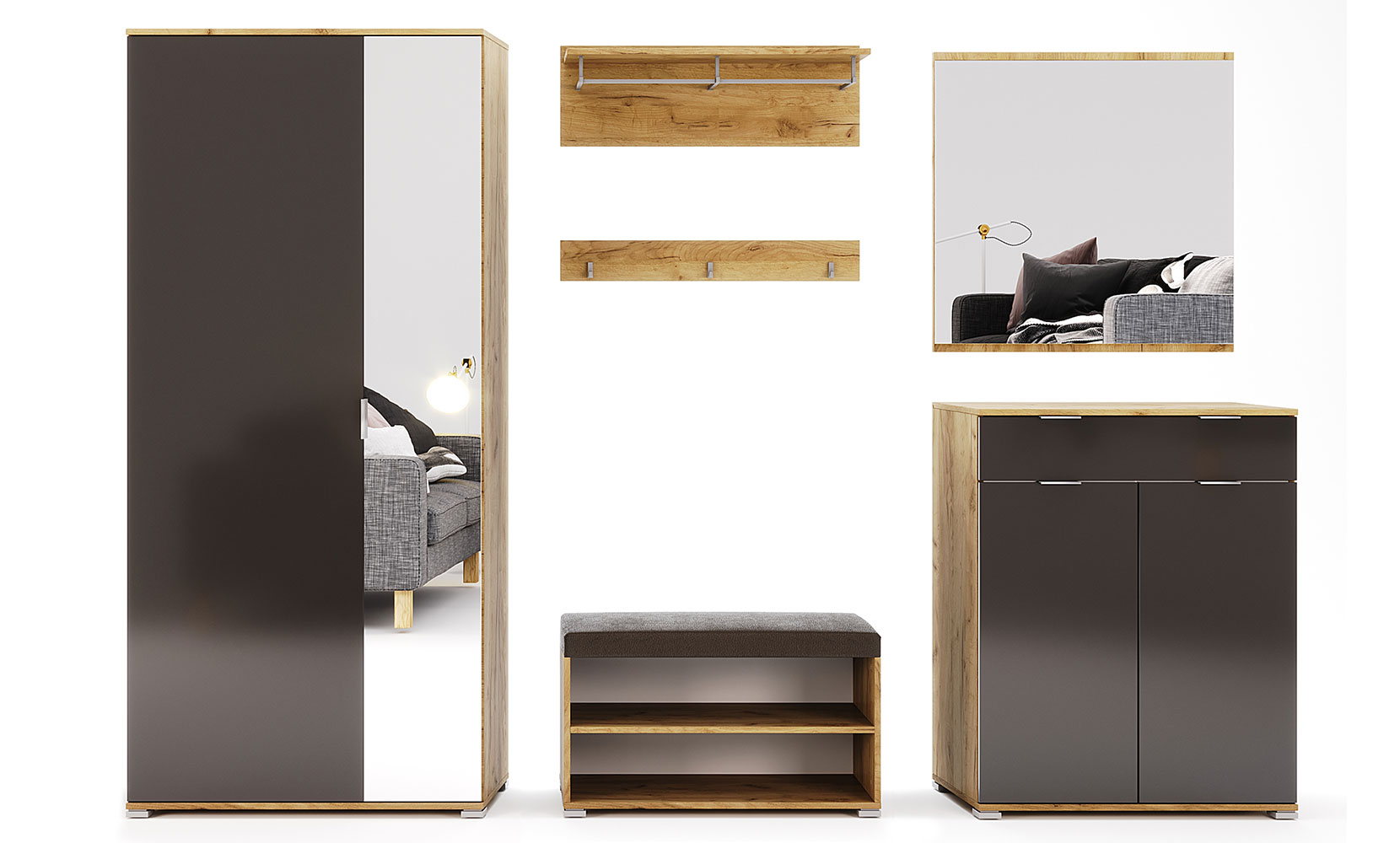 Дзеркало Луна LN-83 дзекало 600*800 лава/дуб крафт - фото 3 Дзеркало Луна LN-83 дзекало 600*800 лава/дуб крафт - фото 3