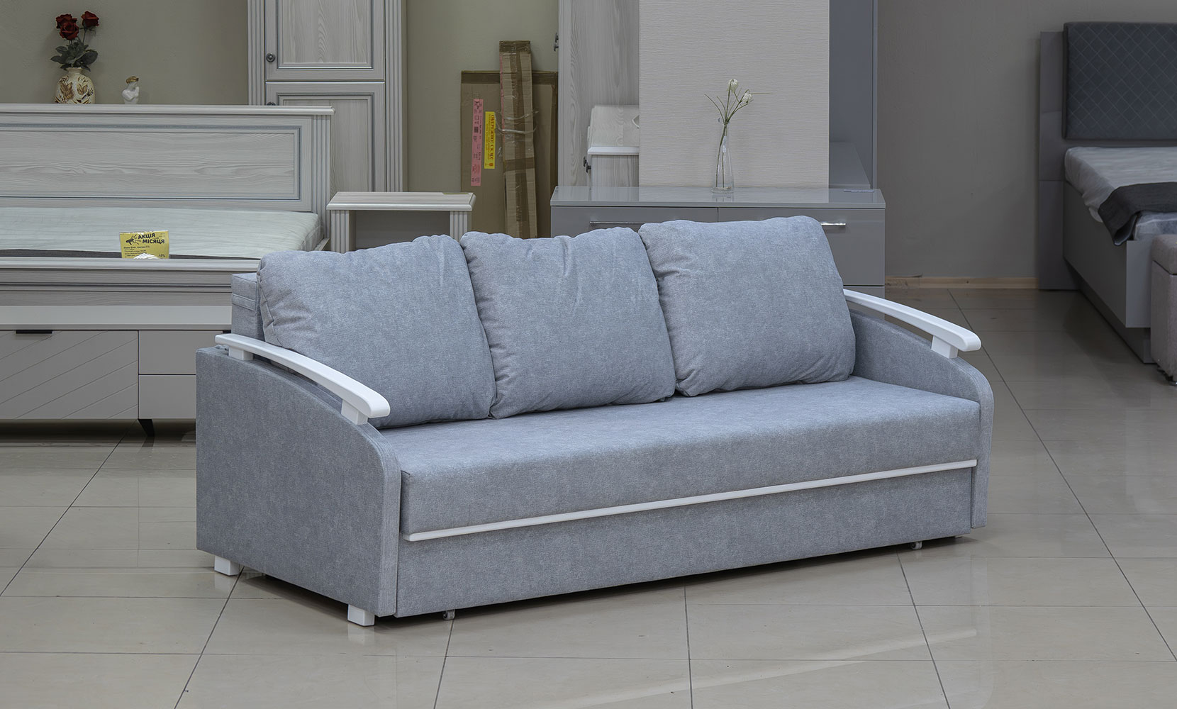 Прямий диван Оскар elba 4 /білий - фото 2