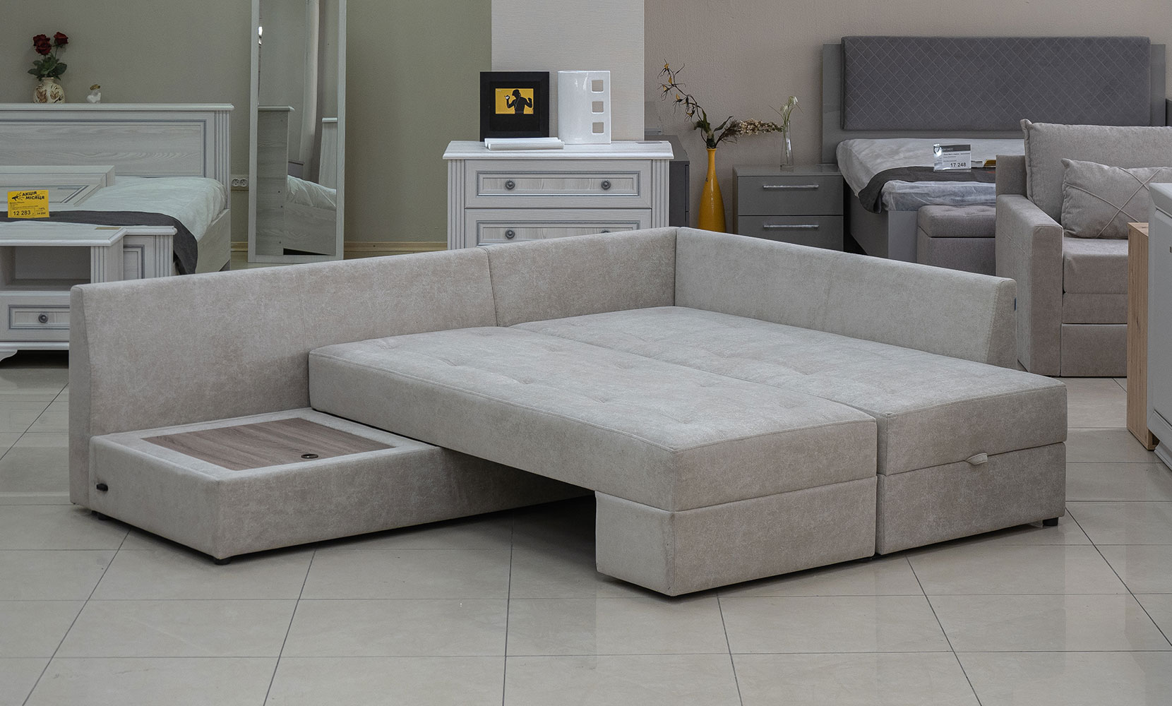 Кутовий диван Будапешт ПР(Г) bakara 833 /832 /дуб сонома трюфель - фото 3 Кутовий диван Будапешт ПР(Г) bakara 833 /832 /дуб сонома трюфель - фото 3