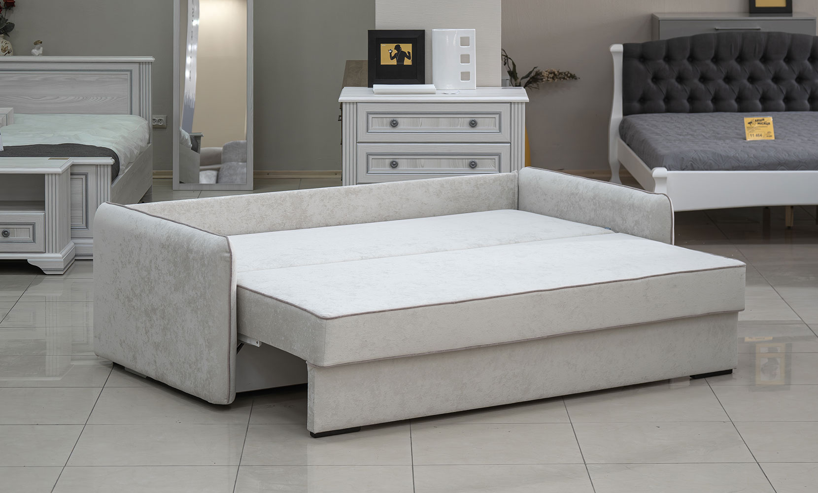 Прямий диван Верона king 1 bone/3 rose/горіх91 - фото 4