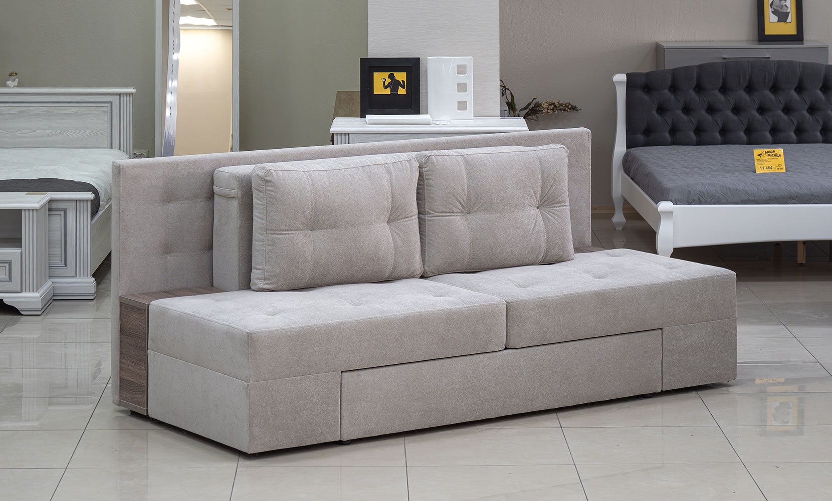 Кутовий диван Дублін ajax 816/дуб сонома трюфель - фото 1