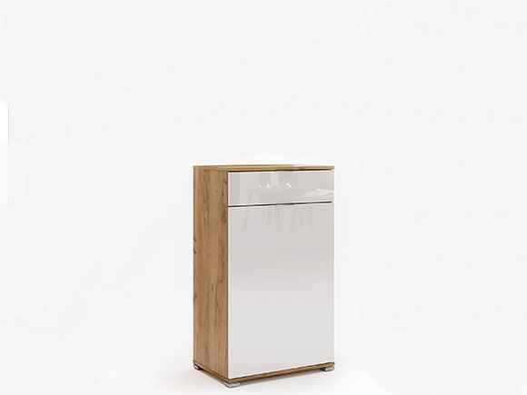 Комод Асті AS-61 комод 1дв1ш білий глянець/дуб крафт