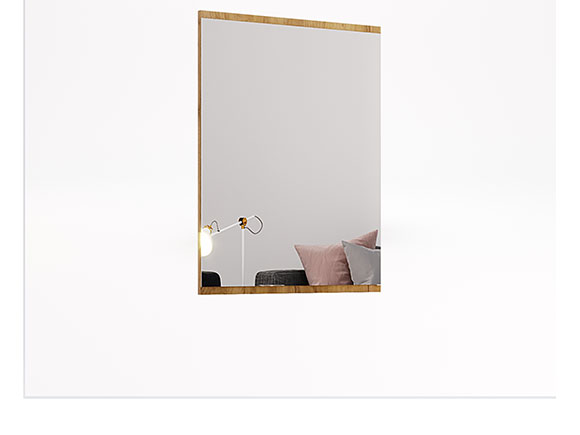 Дзеркало Асті AS-830 дзеркало 60х80 білий глянець/дуб крафт