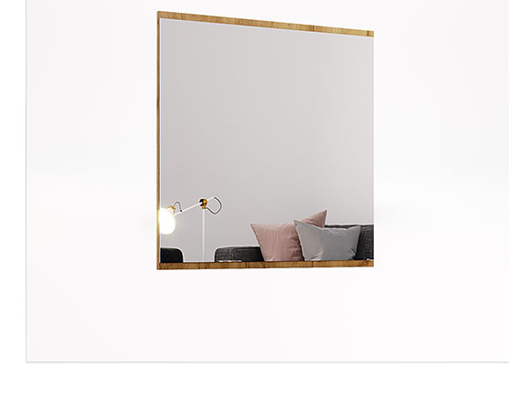 Дзеркало Асті AS-840 дзеркало 80х80 білий глянець/дуб крафт