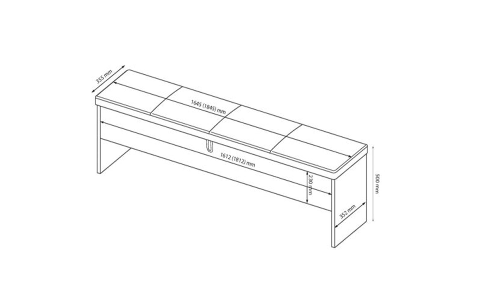 Банкетки і пуфи Асті AS-33 опція банкетка до ліжка 1,8х2,0 білий глянець/дуб крафт - фото 2 Банкетки і пуфи Асті AS-33 опція банкетка до ліжка 1,8х2,0 білий глянець/дуб крафт - фото 2