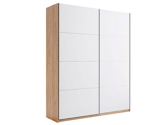Шафа у спальню Асті AS-27 шафа-купе 1,5м (двері: глянець білий) білий глянець/дуб крафт Шафа у спальню Асті AS-27 шафа-купе 1,5м (двері: глянець білий) білий глянець/дуб крафт