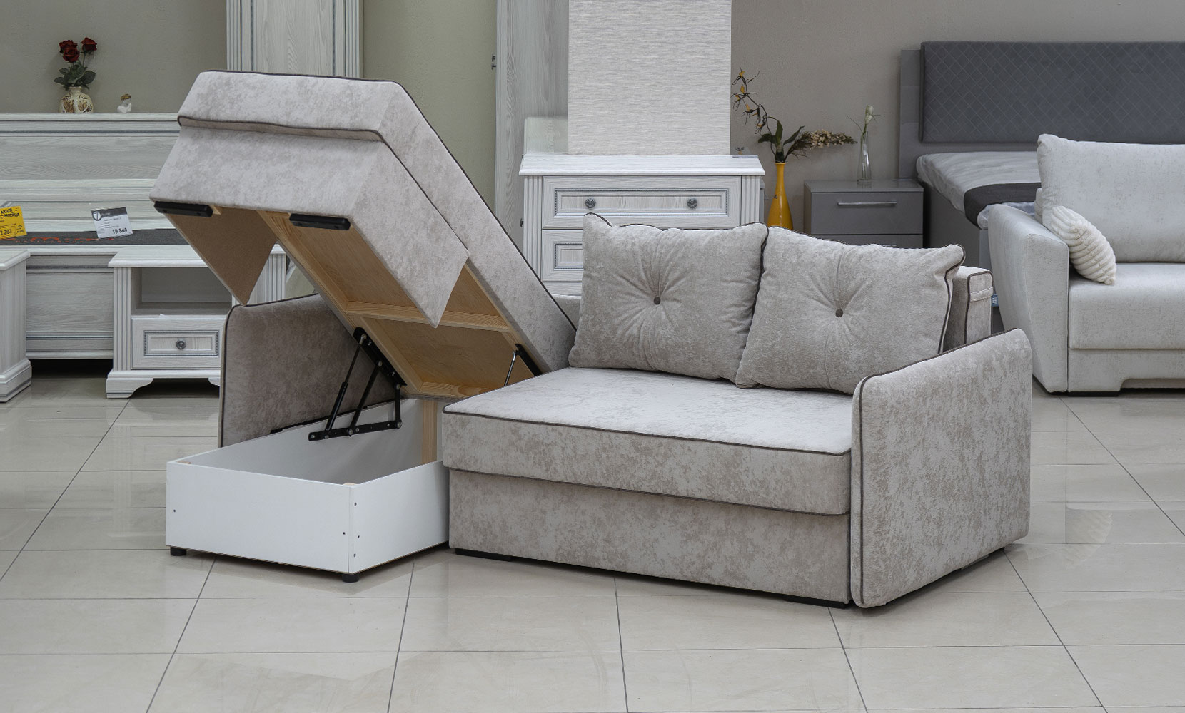 Кутовий диван Верона ПР(Г) king 2 beige/5 cocoa /горіх91 - фото 5 Кутовий диван Верона ПР(Г) king 2 beige/5 cocoa /горіх91 - фото 5