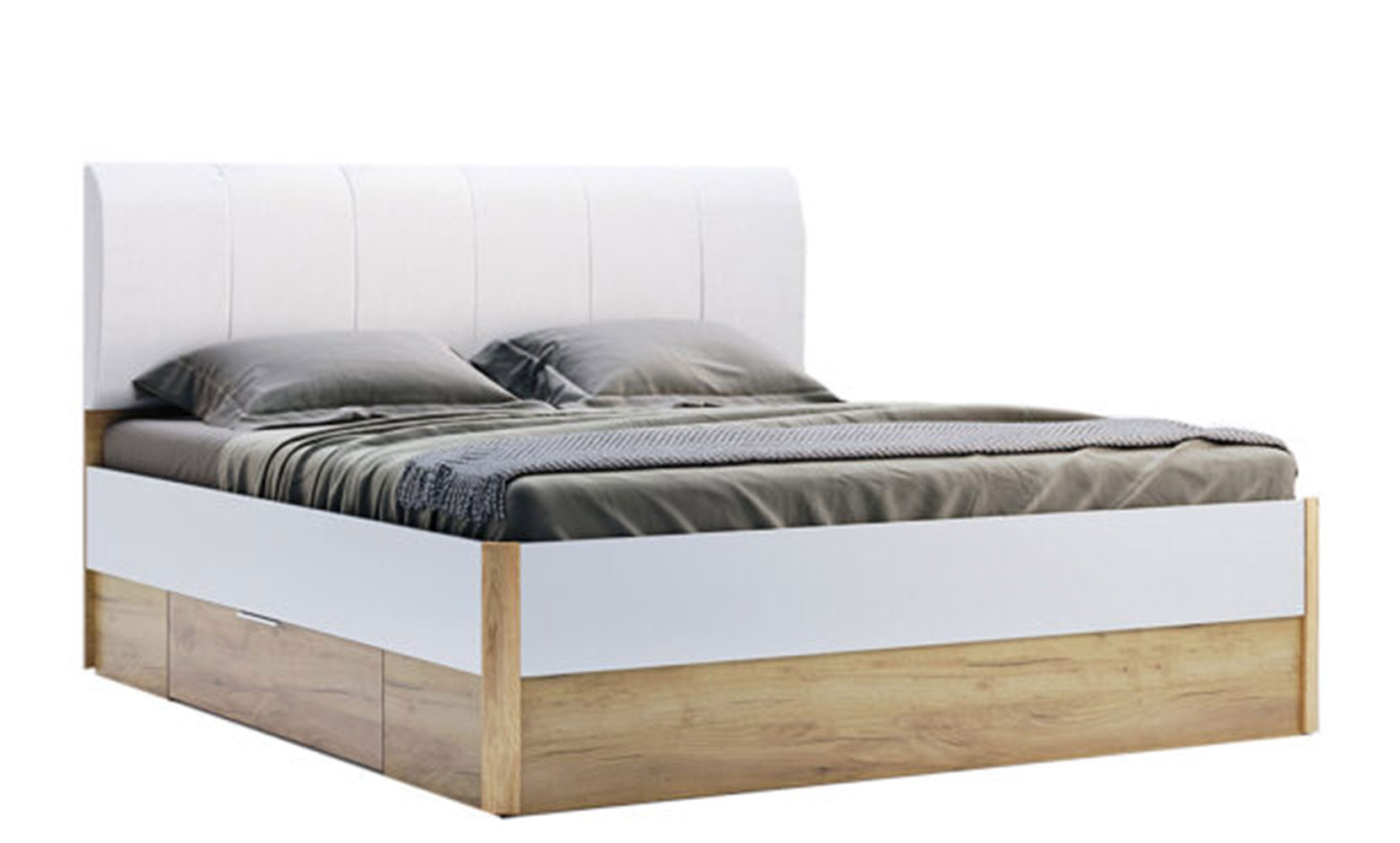 Ліжко Асті AS-39 ліжко 1,80м з шух., б/м, з м'якою спин., б/вкладу (нова конструкція) білий глянець/дуб крафт - фото 1 Ліжко Асті AS-39 ліжко 1,80м з шух., б/м, з м'якою спин., б/вкладу (нова конструкція) білий глянець/дуб крафт - фото 1