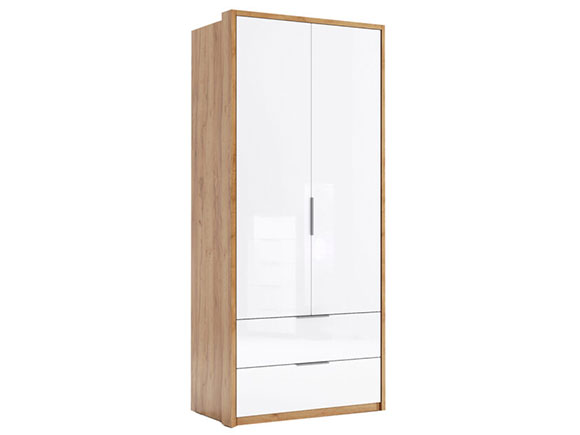 Шафа у спальню Асті AS-12 шафа 2дв2шх б/дзеркала білий глянець/дуб крафт Шафа у спальню Асті AS-12 шафа 2дв2шх б/дзеркала білий глянець/дуб крафт