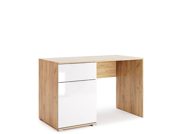 Асті AS-71 стіл письмовий 1дв1шх білий глянець/дуб крафт