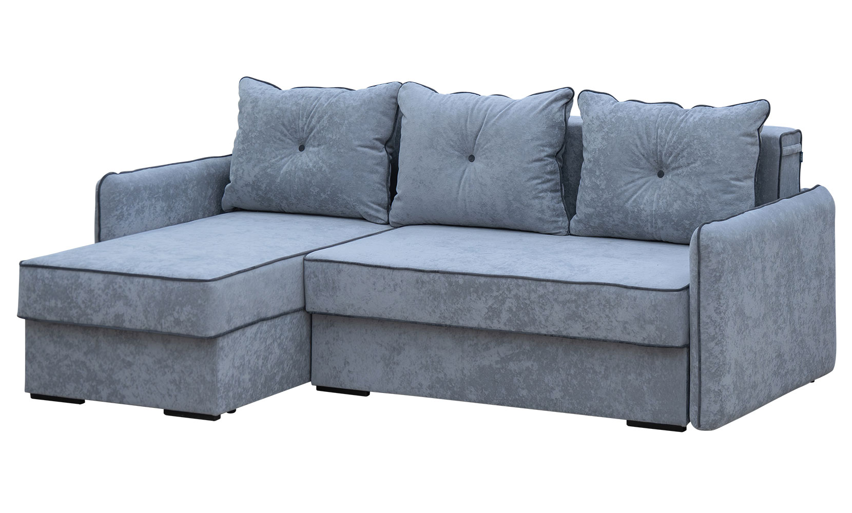 Кутовий диван Верона ЛВ(7) king 8 dove /11 grafit /горіх91 - фото 1