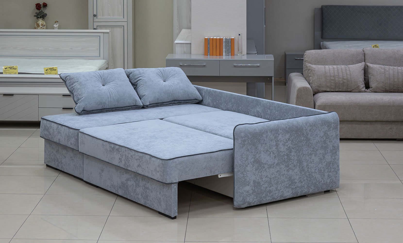 Кутовий диван Верона ЛВ(7) king 8 dove /11 grafit /горіх91 - фото 5