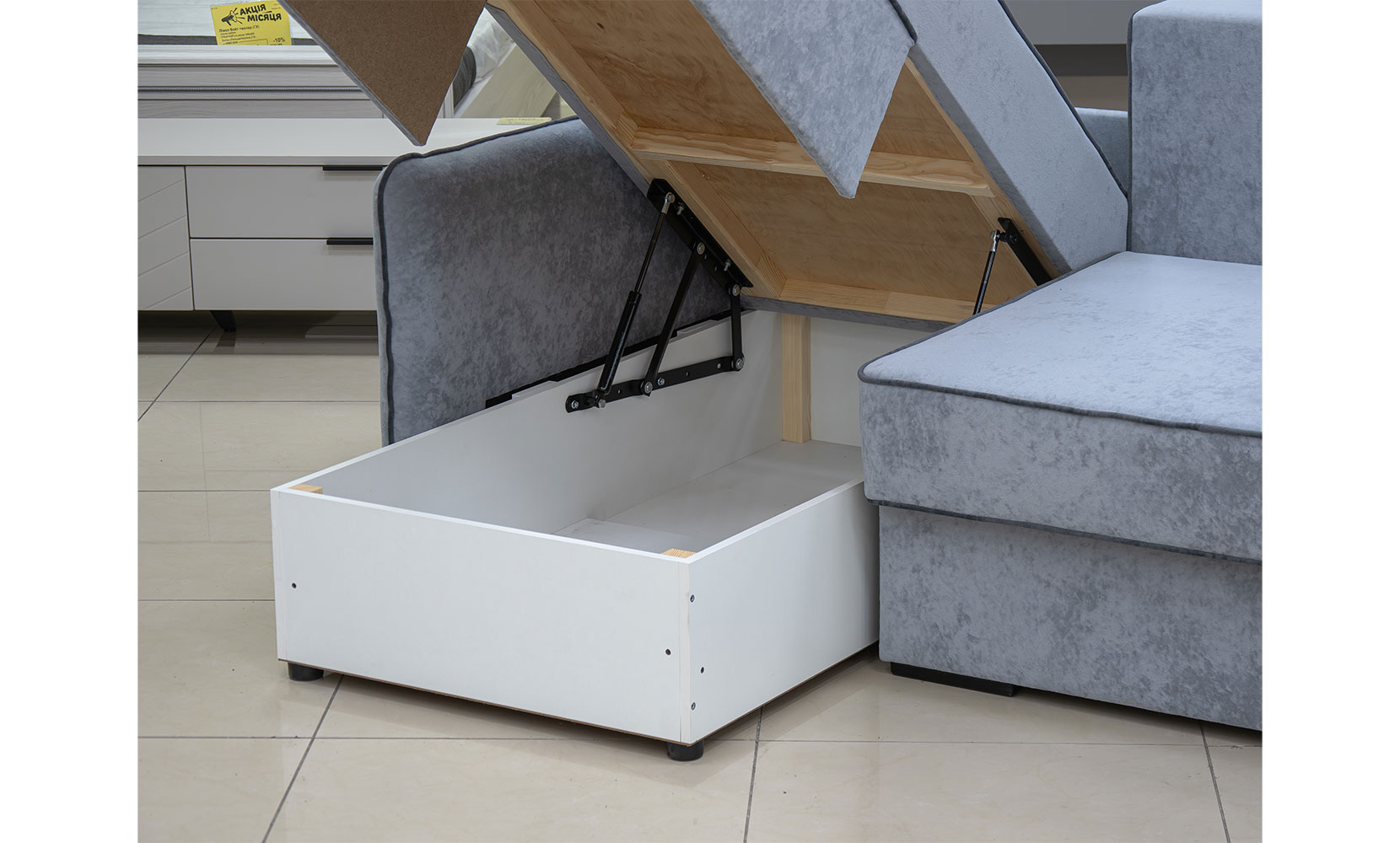 Кутовий диван Верона ЛВ(7) king 8 dove /11 grafit /горіх91 - фото 8