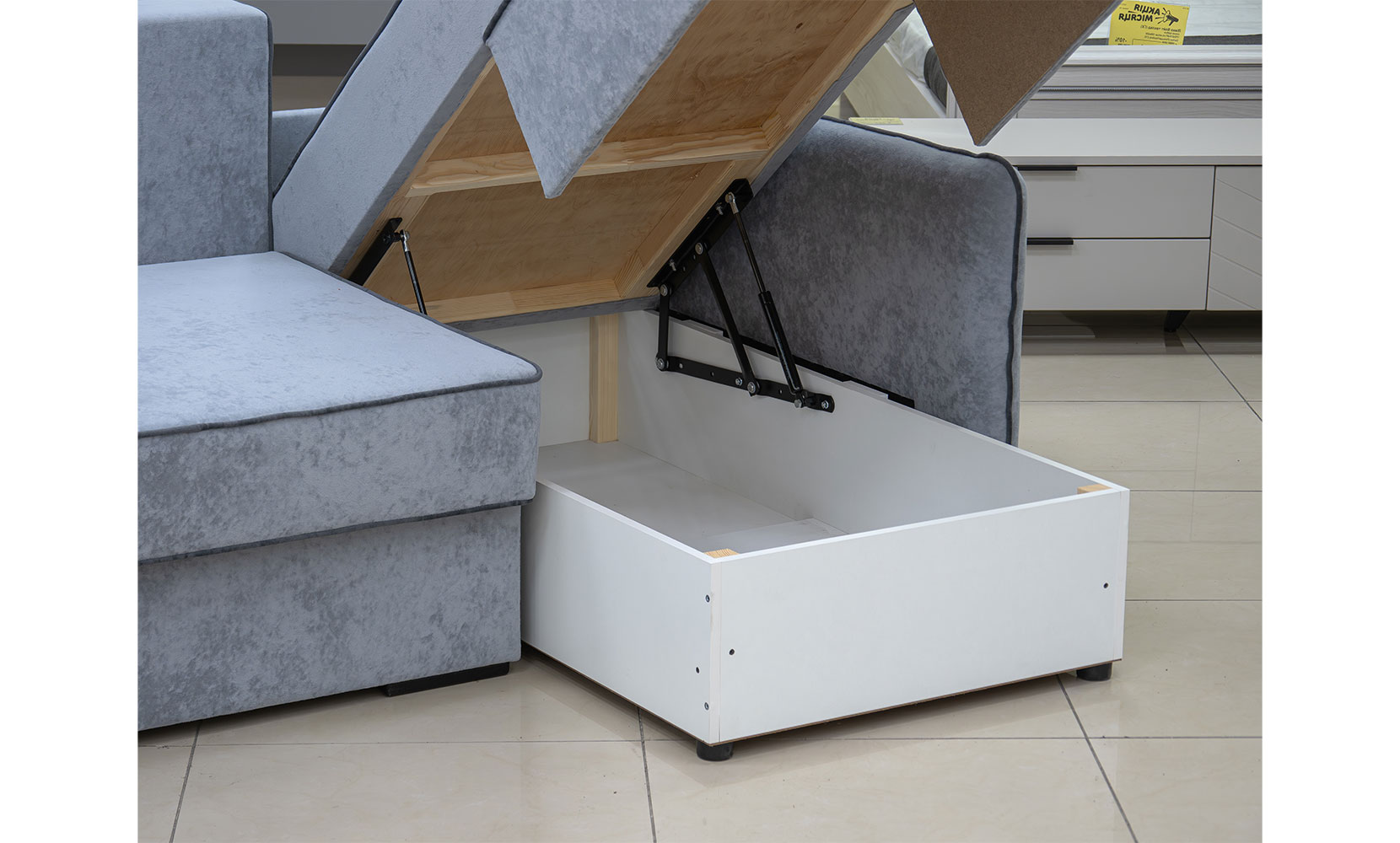 Кутовий диван Верона ПР(Г) king 8 dove/11 grafit/горіх91 - фото 8