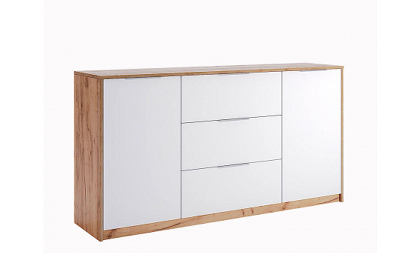 Комод Асті AS-167 комод 2дв3шх 1,6м білий глянець/дуб крафт - фото 1