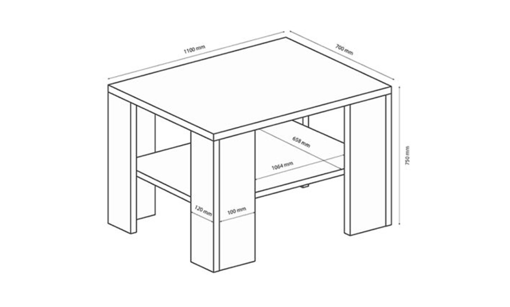Журнальний стіл Асті AS-183 стіл журнальний глянець/дуб крафт - фото 2
