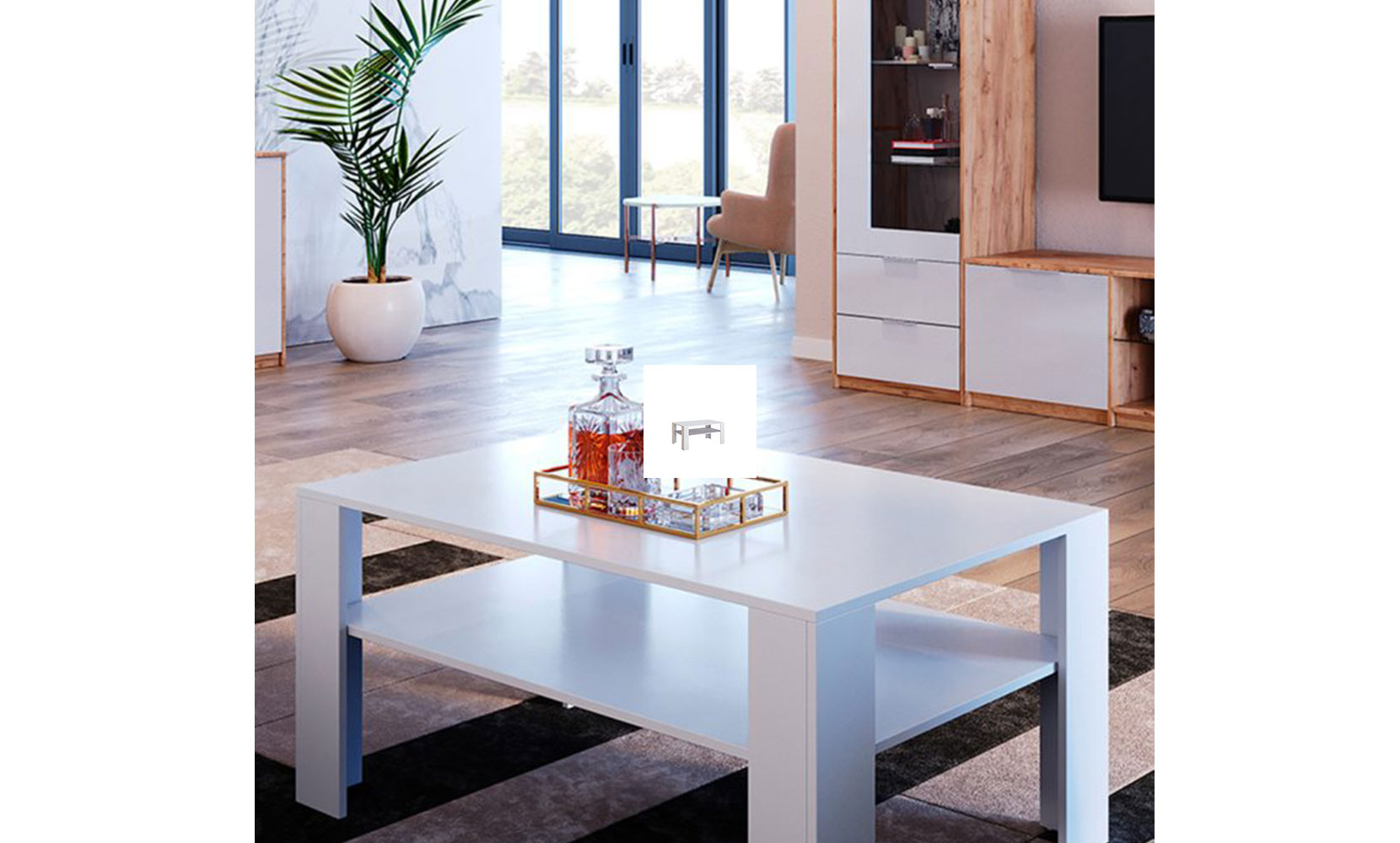 Журнальний стіл Асті AS-183 стіл журнальний глянець/дуб крафт - фото 3