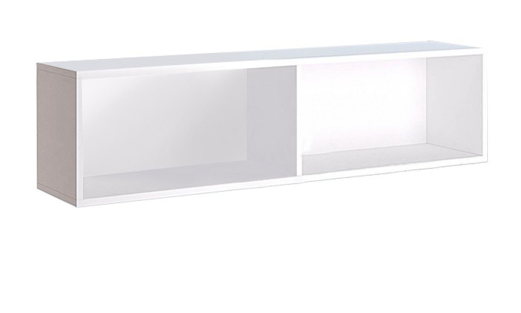 Полиця Асті AS-191 полиця для книг білий глянець/дуб крафт - фото 1