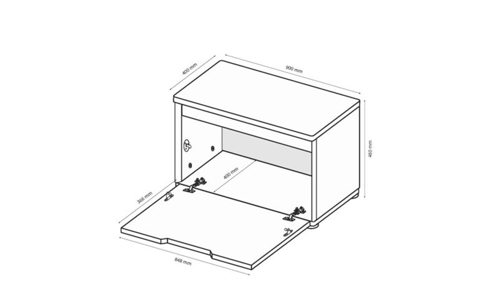 Тумба для взуття Стелла SL-51 тумба 1дв глянець білий - фото 2
