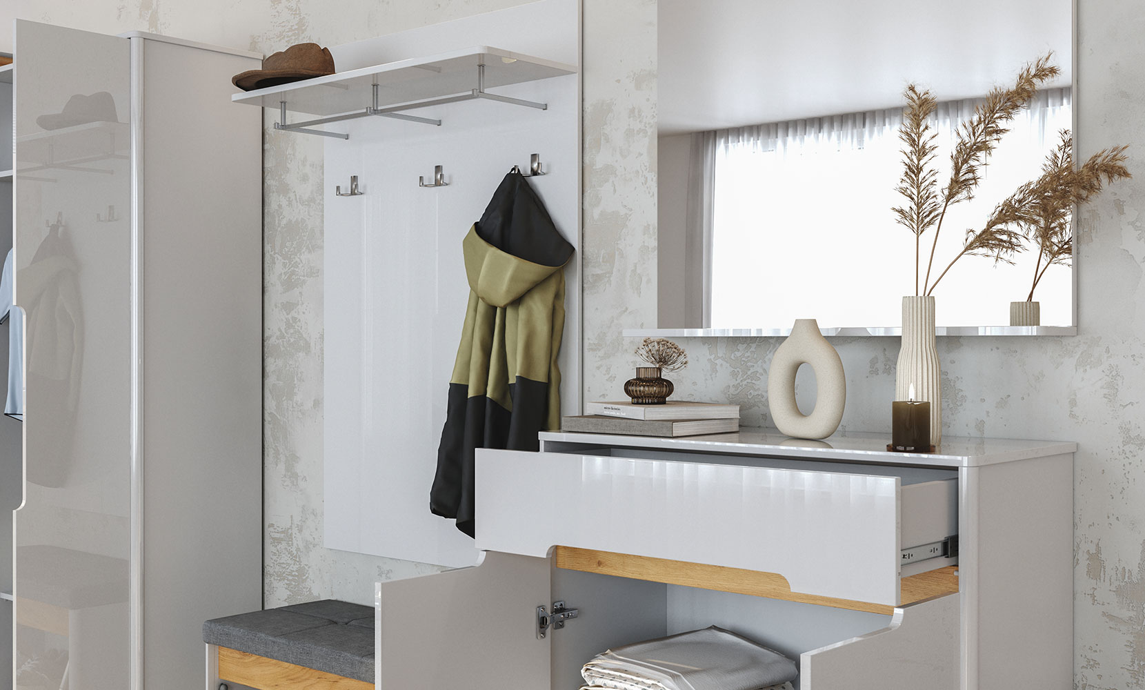 Комод Стелла SL-62 rомод 2дв1шх глянець білий - фото 5