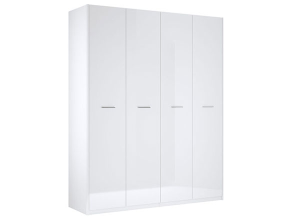 Шафа у спальню Белладжіо BD-24 шафа 4в б/дзеркал глянець білий
