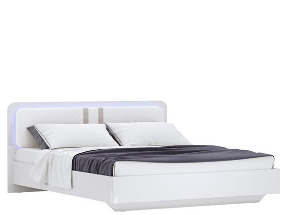 Белладжіо BD-48 ліжко 1,8*2,0 підйомне з каркасом глянець білий