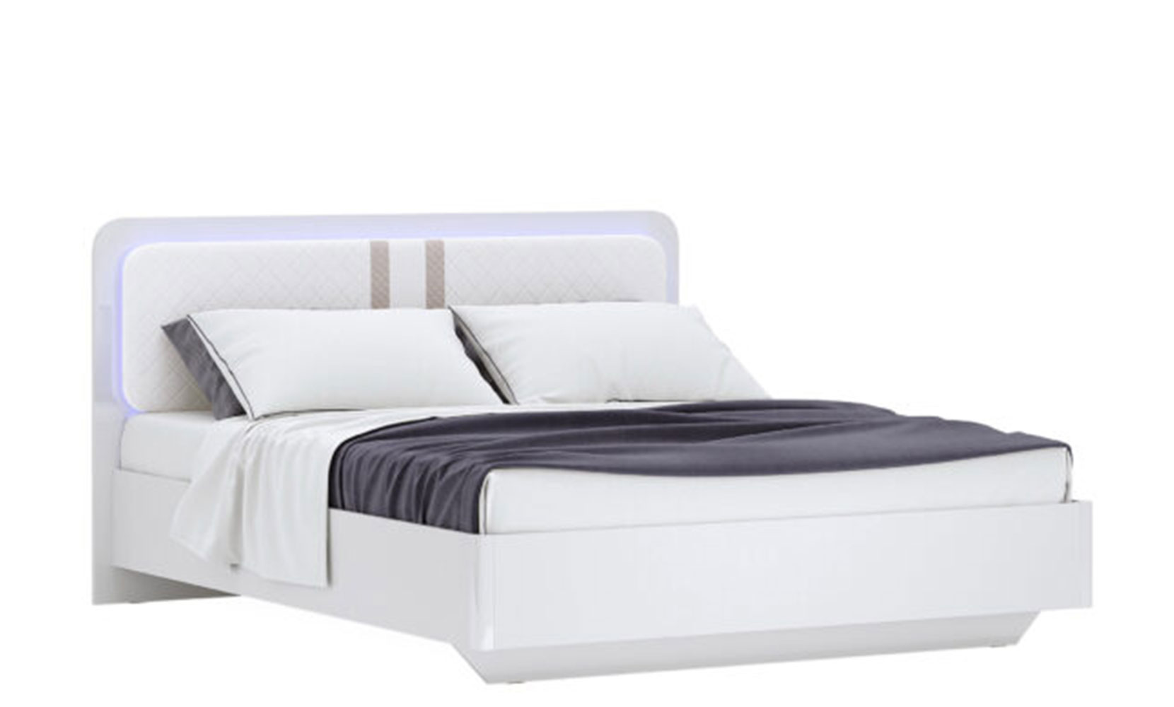 Ліжко Белладжіо BD-48 ліжко 1,8*2,0 підйомне з каркасом глянець білий - фото 1