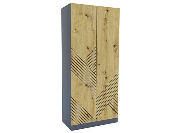 Шафа в прихожу Брістоль шафа для взуття 80/180/39 2Д антрацит/дуб артизан