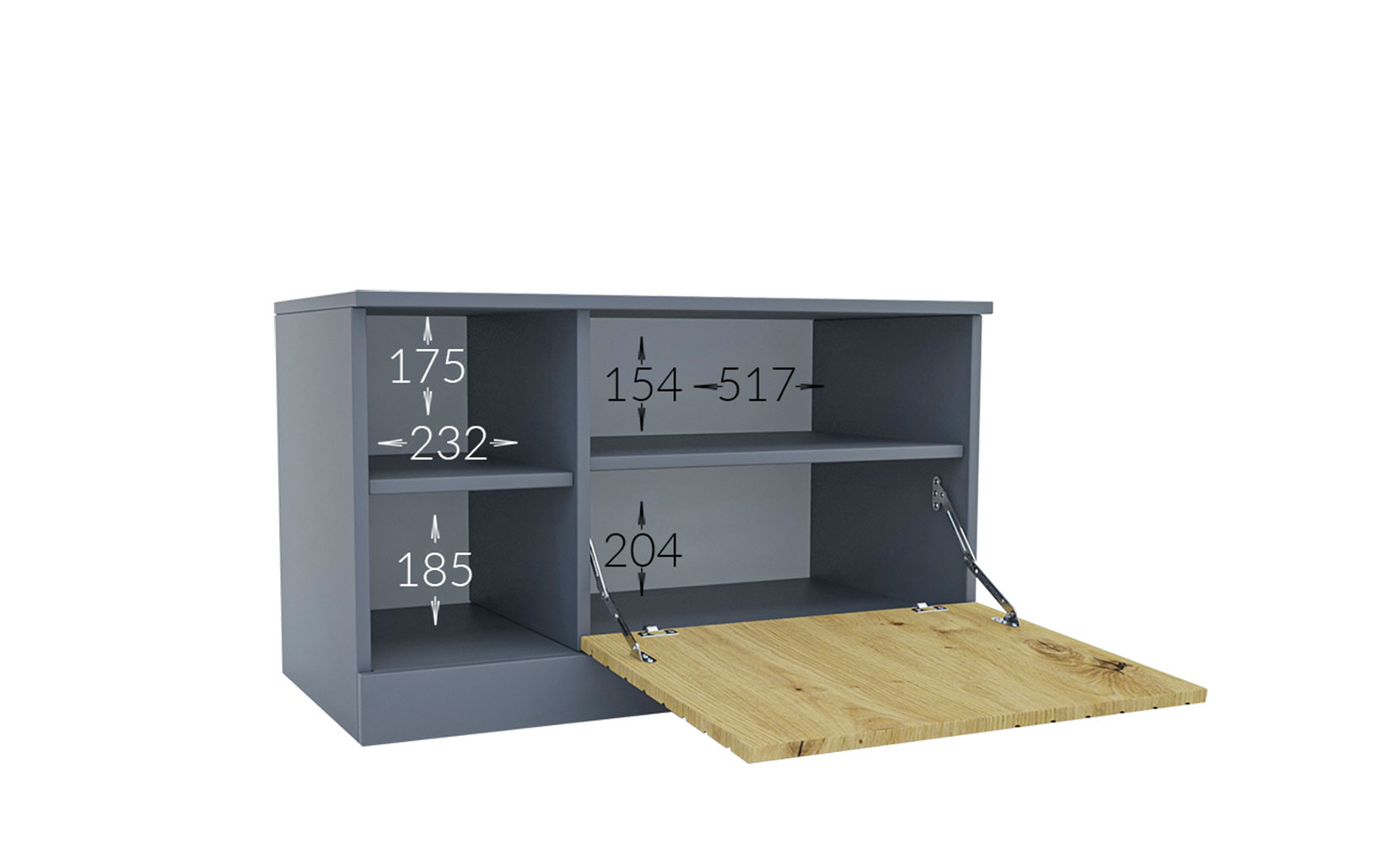 Тумба для взуття Брістоль тумба для взуття - 80/47/39 1Д антрацит/дуб артизан - фото 2