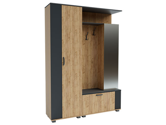 Міра предпокій 1500/2094/400 дуб крафт золотий/сірий графіт