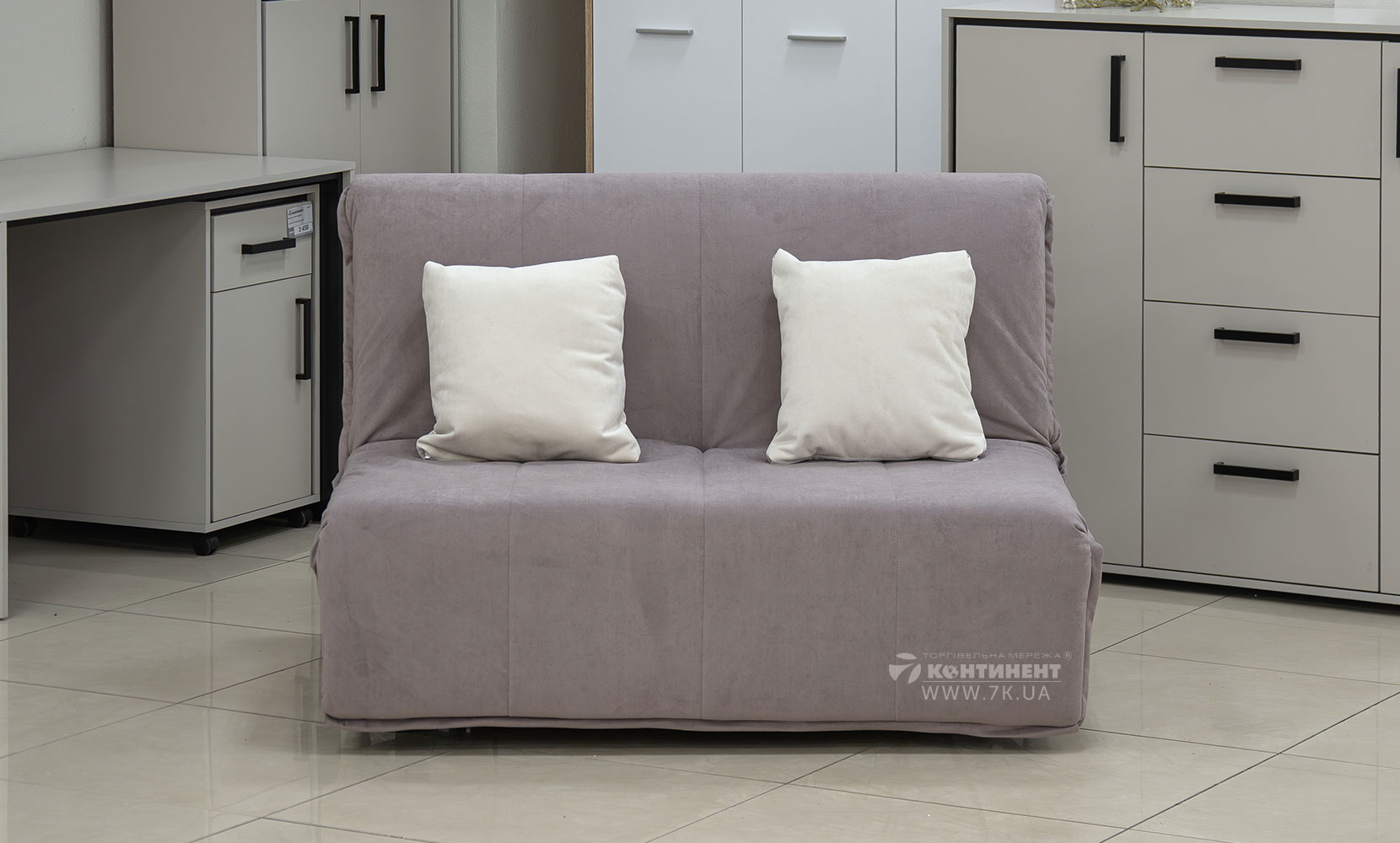 Прямий диван Мальта NEW 1,2 з коробом nessi 06 rose cream/1 ivory - фото 2