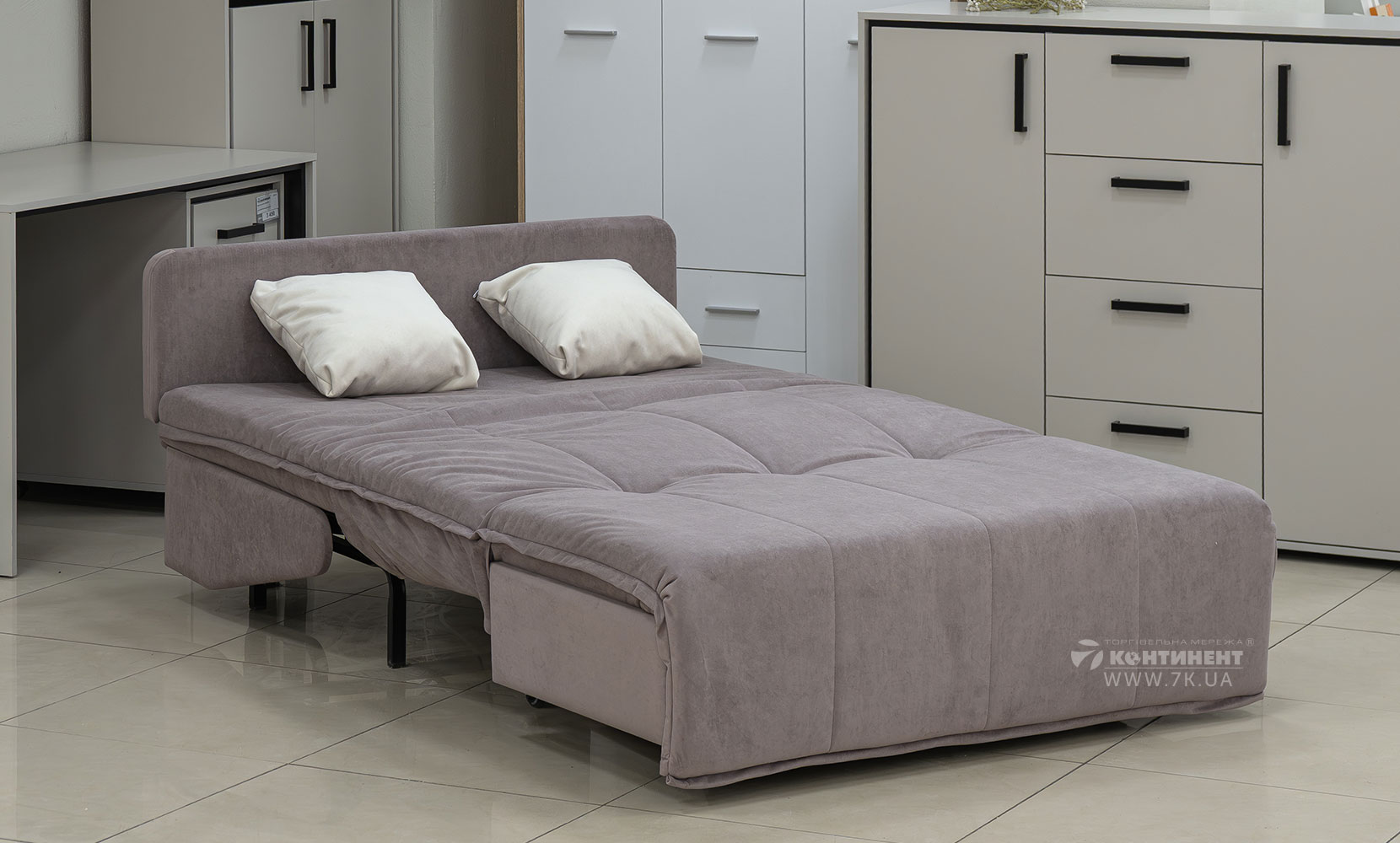 Прямий диван Мальта NEW 1,2 з коробом nessi 06 rose cream/1 ivory - фото 3