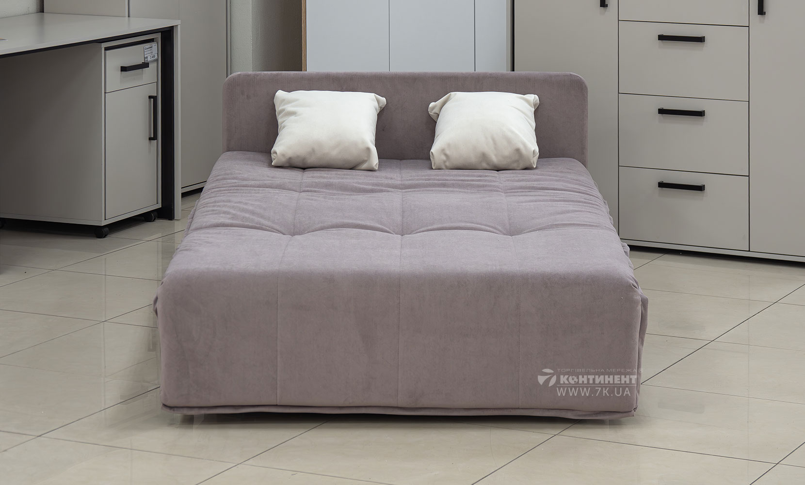 Прямий диван Мальта NEW 1,2 з коробом nessi 06 rose cream/1 ivory - фото 4